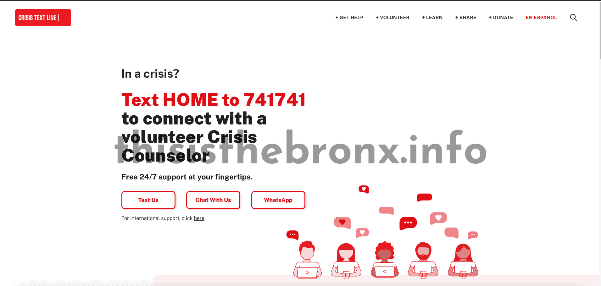 www.crisistextline.org